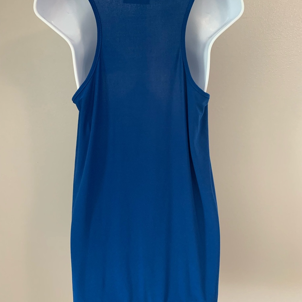 The Zig Zag Stripe Blue Tank Top with Relaxed Fit - Picture 3 of 16